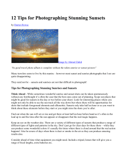 12 Tips for Photographing Stunning Sunsets