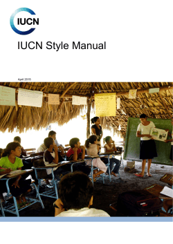 IUCN Style Manual 2015