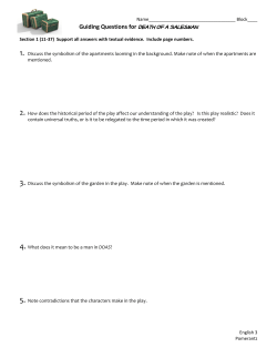 Guiding Questions for Death of a Salesman