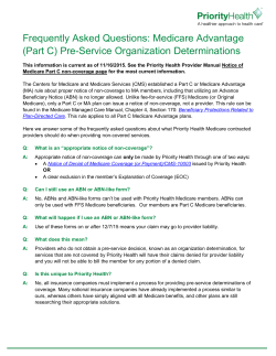 Frequently Asked Questions: Medicare Advantage