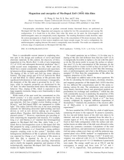 Magnetism and energetics of Mn-Doped ZnO &bdquo;101