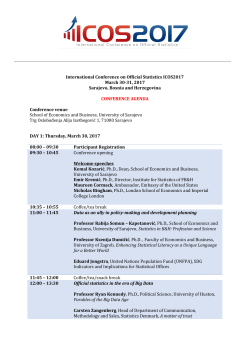 International Conference on Official Statistics ICOS2017 March 30