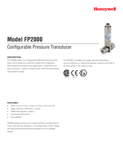 Model FP2000 - Honeywell - Honeywell Test and Measurement