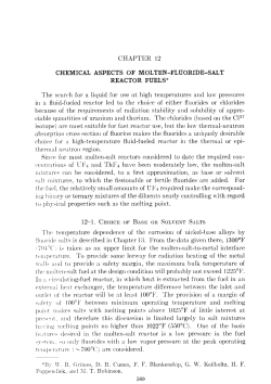 Chemical Aspects of Molten Fluoride Salt Reactor
