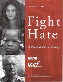 Fight Hate: A Rapid Response Strategy