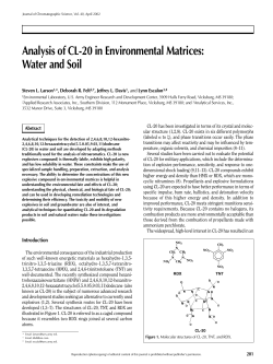 Analysis of CL-20 in Environmental Matrices: Water and