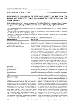 comparative evaluation of economic benefits of earthen fish ponds