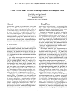 Active Voodoo Dolls: A Vision Based Input