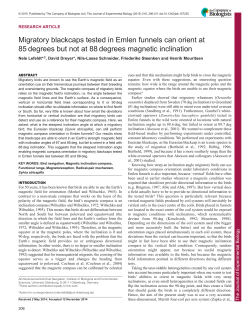 Migratory blackcaps tested in Emlen funnels can orient at 85