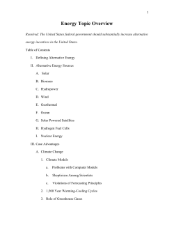 Energy Topic Overview - Debate Central