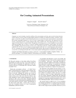 On Creating Animated Presentations