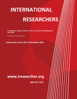 International Researcher Volume No.2 Issue No4. December