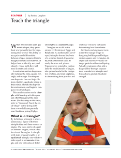 Teach the triangle - Texas Child Care Quarterly