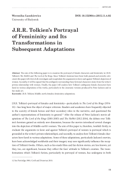 J.R.R. Tolkien`s Portrayal of Femininity and Its Transformations in
