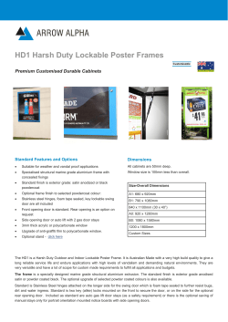HD1 Harsh Duty Lockable Poster Frames