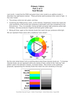 Primary Colors Part 2 of 3 N eal M cLain
