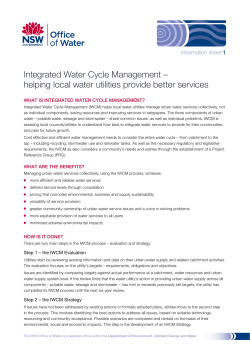Integrated Water Cycle Management