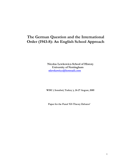 The German Question and the International Order (1943-8)