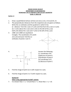 1. Draw a quadrilateral whose vertices are