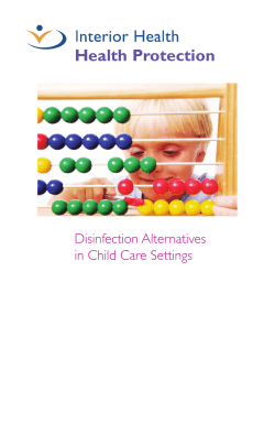 Disinfection Alternatives In Child Care Settings