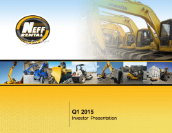 Q1 2015 - Investors