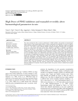 High Doses of PDE5 inhibitors and tramadol reversibly alters