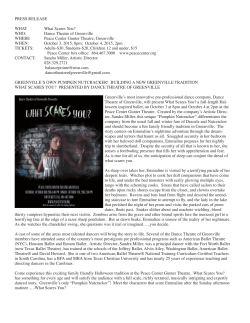 PRESS RELEASE WHAT What Scares You?