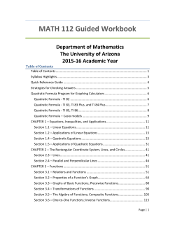 MATH 112 Guided Workbook