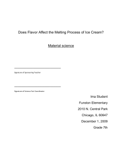 Does Flavor Affect the Melting Process of Ice Cream? Material science