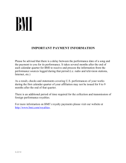 BMI Writer Affiliation Kit