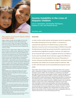Income Instability in the Lives of Hispanic Children