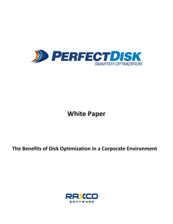 The Benefits of Disk Optimization in a Corporate Environment