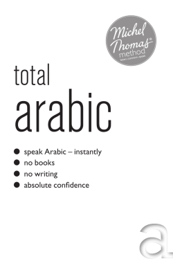 TOTAL ARABIC - The Michel Thomas Method