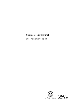 2011 Spanish (continuers) Assessment Report