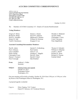 aciicrsi committee correspondence