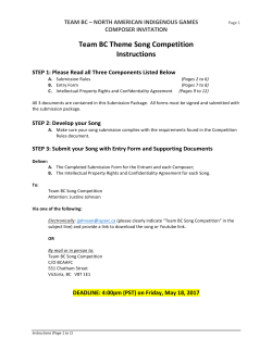 Team BC Theme Song Competition Instructions