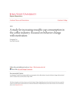 A study for increasing reusable cup consumption in the coffee industry