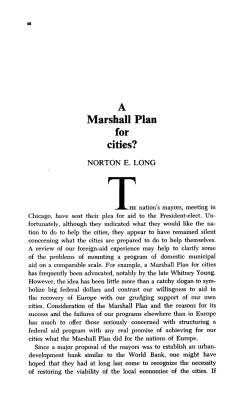 A Marshall Plan for cities?