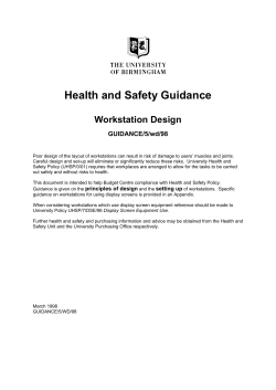 Work Station Design (PDF 140KB) - University of Birmingham Intranet