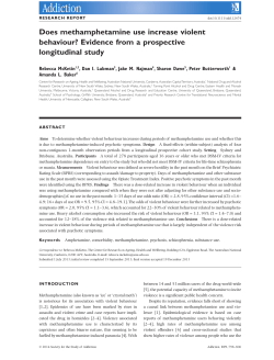 Does methamphetamine use increase violent behaviour?