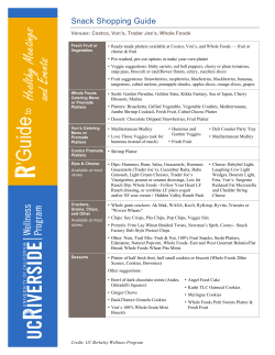 Snack Shopping Guide