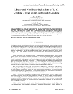 Linear and Nonlinear Behaviour of RC Cooling Tower under