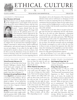 February 2006 - Ethical Culture Society of Essex County