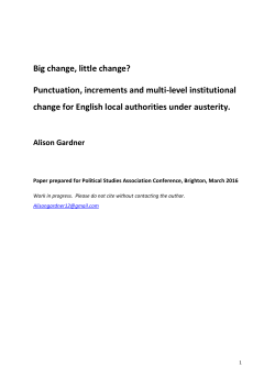 Big change, little change? Punctuation, increments and multi