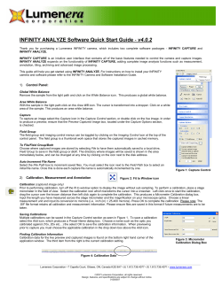 INFINITY ANALYZE Software Quick Start Guide
