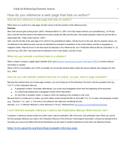How do you reference a web page that lists no author?