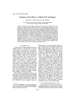 Ventilation and Its Effect on "Infinite Pool" Exchangers1