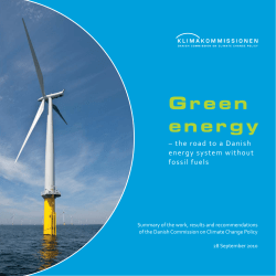 Green energy &ndash; the road to a Danish energy system without fossil fuels