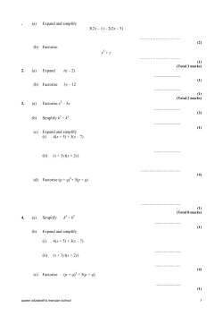 . (a) Expand and simplify 3(2x – 1) – 2(2x – 3