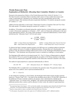 Florida Democratic Party Explanation of Method for Allocating State